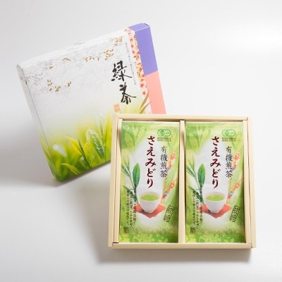 【母の日】1番茶のみを使用 有機煎茶【さえみどり】KAORU園 (100g×2本) A6-118M【配送不可地域：離島】