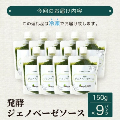 【のし付き・お歳暮】発酵ジェノベーゼソース 150g×9個【発酵のうまみ】鹿児島県枕崎産C0-67S【配送不可地域：離島】