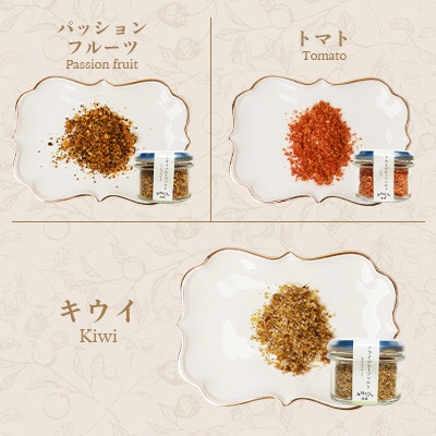 【毎月定期便】ドライフルーツソルト 3種セット【パッション・トマト・キウイ 】DD0-0002全3回【配送不可地域：離島】