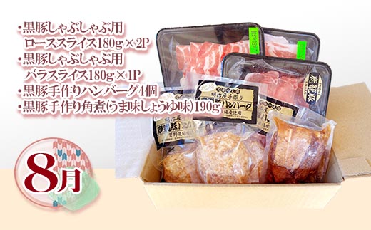 【発送月固定定期便】鹿児島県産黒豚三昧 EE0-0005 全4回【配送不可地域：離島】