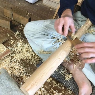 【和太鼓用太バチ】桐材使用 1組 大型の太鼓用 【手鉋仕上げのこだわり】【匠の技】 B3-51【配送不可地域：離島】