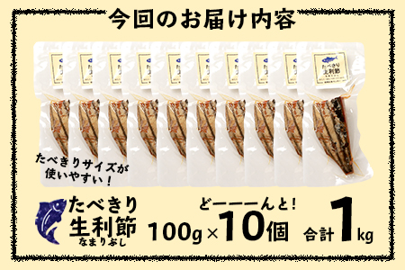アレンジいろいろ【食べきり生利節】 枕崎産 鰹 かつお なまりぶし A3-289【配送不可地域：離島】
