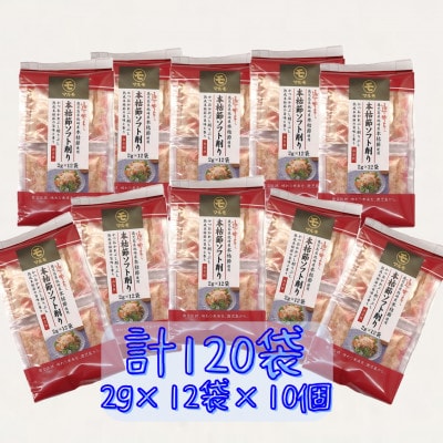 鹿児島県枕崎産 通の味立て本枯節ソフト削り120袋(2g×12袋入り×10個)　B3-82【配送不可地域：離島】