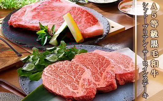 A5等級黒毛和牛(シャトーブリアン＆サーロインステーキ) C7-3【配送不可地域：離島】