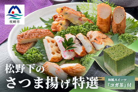 本場鹿児島 松野下の特選さつま揚げとコガ茶セット【12種類+コガ茶】 B3-54【配送不可地域：離島】