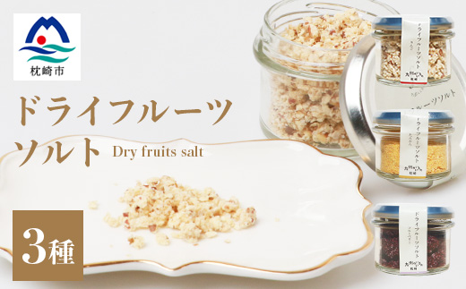 ドライフルーツソルト 3種セット【りんご・たんかん・ブルーベリー】果実塩 fラボ A6-78【配送不可地域：離島】
