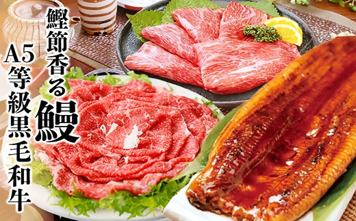 A5等級黒毛和牛＆鰻　B1-2【配送不可地域：離島】