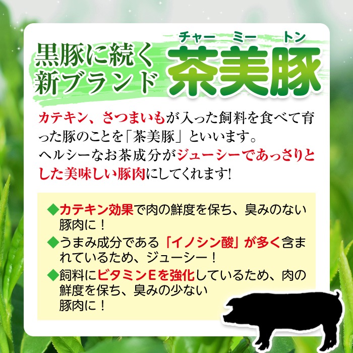 C-701 鹿児島茶美豚スライスセット(合計900g) お肉 肉 豚 豚肉 チャーミートン ブランド豚 豚ロース しゃぶしゃぶ 肉巻き しょうが焼き 豚丼 おかず 小分け 冷凍【鹿児島いずみ農業協同組合】akn018-03