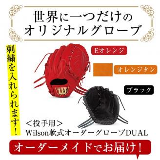 ＜軟式・投手用DUAL＞日本製野球グローブ Wilson軟式オーダーグローブ(1個) 阿久根市 特産品 デュアル スポーツ グラブ 袋付 箱入り オーダー 野球【アクネスポーツ】akn021-01