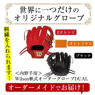 ＜軟式・内野手用DUAL＞日本製野球グローブ Wilson軟式オーダーグローブ(1個) 阿久根市 特産品 デュアル スポーツ グラブ 袋付 箱入り オーダー 野球【アクネスポーツ】akn021-02