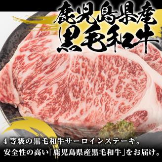 鹿児島県産黒毛和牛サーロインステーキ(計360g・約180g×2枚)国産 九州産 鹿児島産 牛肉 国産牛【スターゼン】akn042-16