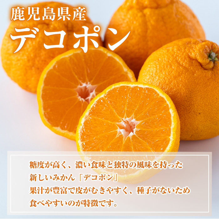 ＜2026年3月以降順次発送予定＞鹿児島県産！露地デコポン(約5kg・15～24玉) 果物 冬 春 柑橘 みかん 蜜柑 フルーツ 期間限定 数量限定【鹿児島いずみ農業協同組合】akn018-10