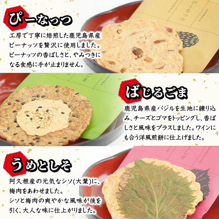 本格さつま揚げ煎餅！薩摩海山煎餅 海幸・山幸セット(6種・合計24枚) 国産 お菓子 おやつ 詰め合わせ さつまあげ せんべい 和菓子【まるじゅ本舗】akn002-10