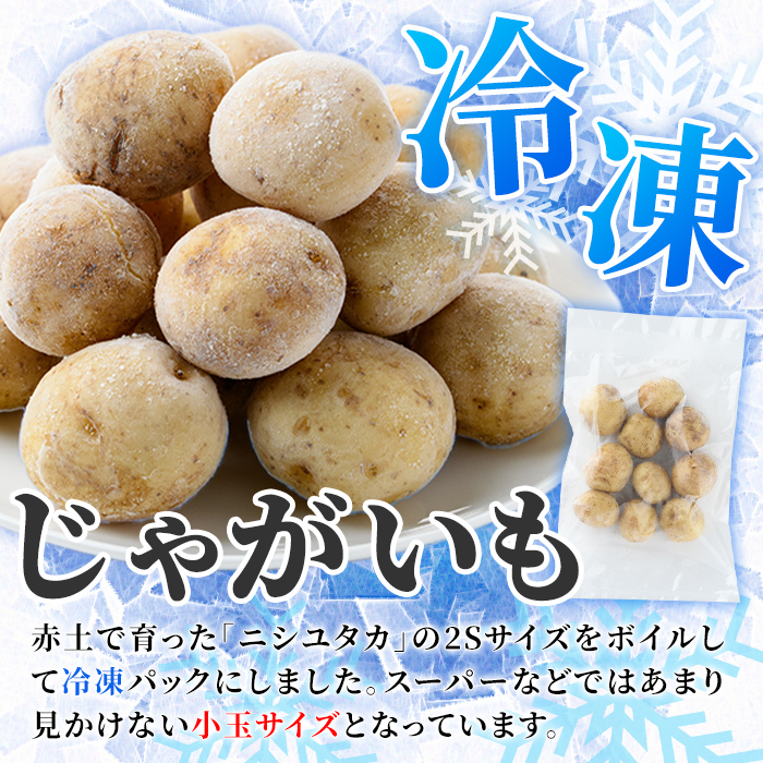 冷凍じゃがいも (計7.5kg・250g×30袋) ジャガイモ ニシユタカ にしゆたか 冷凍 ボイル 小分け 小玉 小さめ フライ アヒージョ スープ カレー シチュー 簡単調理 お弁当 おかず 野菜 赤土 【有限会社やまた水産食品】akn036-07