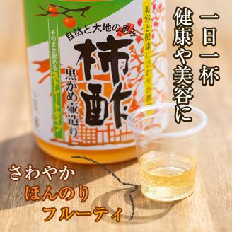 無添加・自然発酵！柿酢ストレートと酵素のセット(720ml×各1本)国産 カキ 柿 健康飲料 酢 ミネラル アミノ酸 ビタミン【柿健堂】akn017-06