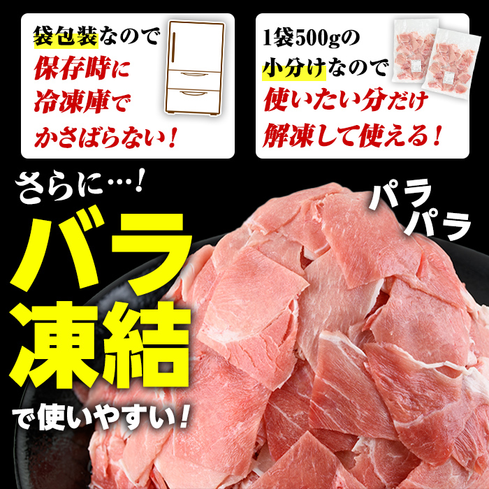 ＜定期便・全3回(連続)＞訳あり！鹿児島県産 豚肉切り落とし (計9kg) 切り落とし こま切れ 国産 鹿児島県産 豚肉 ブタ おかず バラ肉 個包装 小分け 薄切り 切り落し 切落し 冷凍配送 小間切れ コマ 訳アリ 【スターゼン】akn042-53