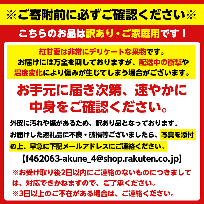 ＜2026年3月上旬以降順次発送予定＞訳あり！鹿児島県産まかない紅甘夏(約20kg) 国産 鹿児島産 柑橘 訳アリ 果物 フルーツ 旬 常温保存 紅甘夏 ベニアマナツ 数量限定 期間限定 規格外 デザート 阿久根市産【三笠農業生産】akn051-05
