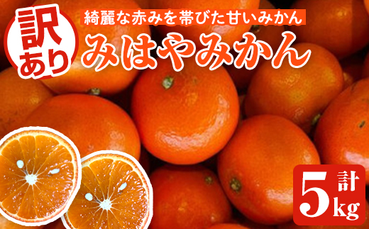 ＜2025年12月中旬以降順次発送予定＞訳ありみはやみかん(計5kg) 国産 フルーツ 果物 蜜柑 柑橘 みかん 訳あり【松永青果】akn053-13