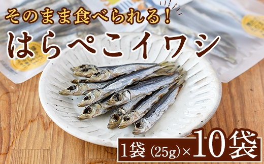 はらぺこイワシ10袋セット(25g×10袋)海産物 いわし 鰯 おつまみ おかず【下園薩男商店】akn086-12