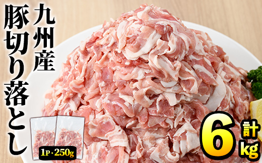 ＜定期便・全3回＞豚肉ウデモモ切り落とし(計6kg・1パック250g) 小分け 国産 豚肉 豚小間 真空パック 家庭用 豚こま 定期便 スライス 冷凍配送 個包装 切り落し 切落し すき焼き しゃぶしゃぶ セット 詰め合わせ 数量限定【三九】akn006-11