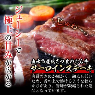 i315 ≪鹿児島県産黒毛和牛≫出水市産北さつまのむら牛 黒毛和牛サーロインステーキ(計600g・200g×3枚)肉質のきめが細かく旨味の凝縮された牛肉 牛肉 肉 黒毛和牛 国産 サーロイン ステーキ 旨み 絶品 冷凍 【吉澤商店】