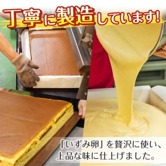 i462 いずみ卵カステラ(計2斤)甘みの強い新鮮ないずみ卵をたっぷり使い上品な味に仕上げました♪ カステラ お菓子 菓子 国産 卵 いずみ卵 素材の味 ギフト お土産 【浦本養鶏】