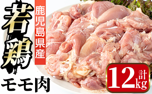 i1090-C 鹿児島県産 若鶏モモ肉(計12kg・2kg×6袋) 鶏肉 鳥肉 とり肉 もも肉 国産 鹿児島県産 2kg 12kg 安心安全 冷凍 【まつぼっくり】