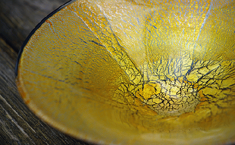 ＜高島屋選定品＞宮澤ガラス 銀彩大鉢(TK330-1839/59D1474)