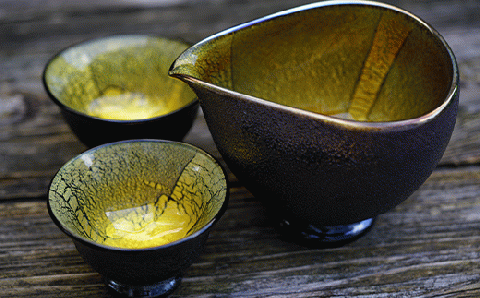 ＜高島屋選定品＞宮澤ガラス ガラス黒 薩摩 酒器(TK130-1840/59D1485)