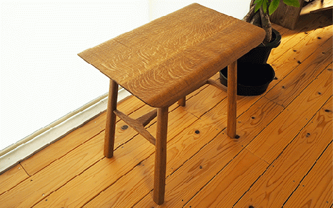 スツールテーブル「Tip stooltable」オーク材(さきやま木工/140-1216)