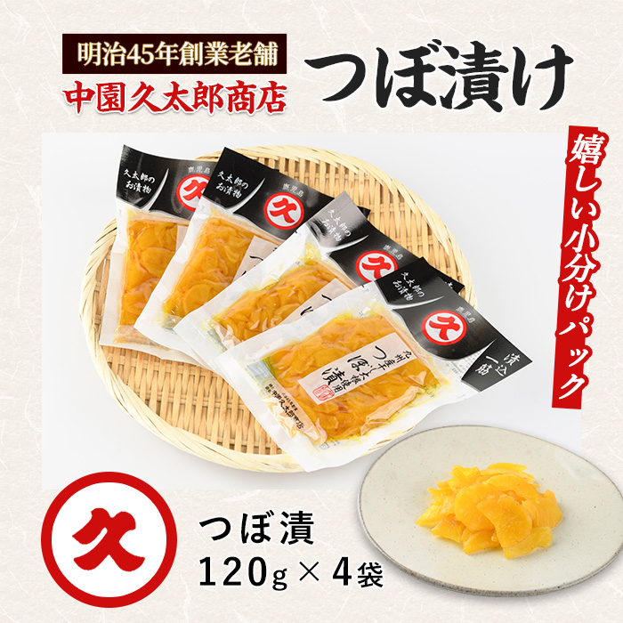つぼ漬480g(120g×4P)(中園久太郎商店/005-1676) 漬物 漬け物 つけもの つぼづけ つぼずけ 鹿児島 指宿 いぶすき 久太郎 ご飯のお供 ごはんのおとも ご飯 ごはん お試し 小容量 小分け ポスト投函 鹿児島県産 国産 醤油漬け しょうゆ漬け だいこん 大根