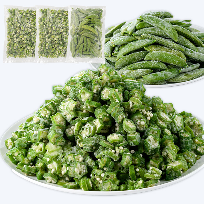 冷凍オクラ(500g×2P)・冷凍スナップエンドウ(500g×1P) (オリエンタルアグリ/010-2033) 冷凍オクラ カットオクラ カット済みオクラ オクラ冷凍 冷凍野菜 国産 冷凍 カット 野菜 国産オクラ 鹿児島県産 大容量 まとめ買い お弁当 おかず 常備菜
