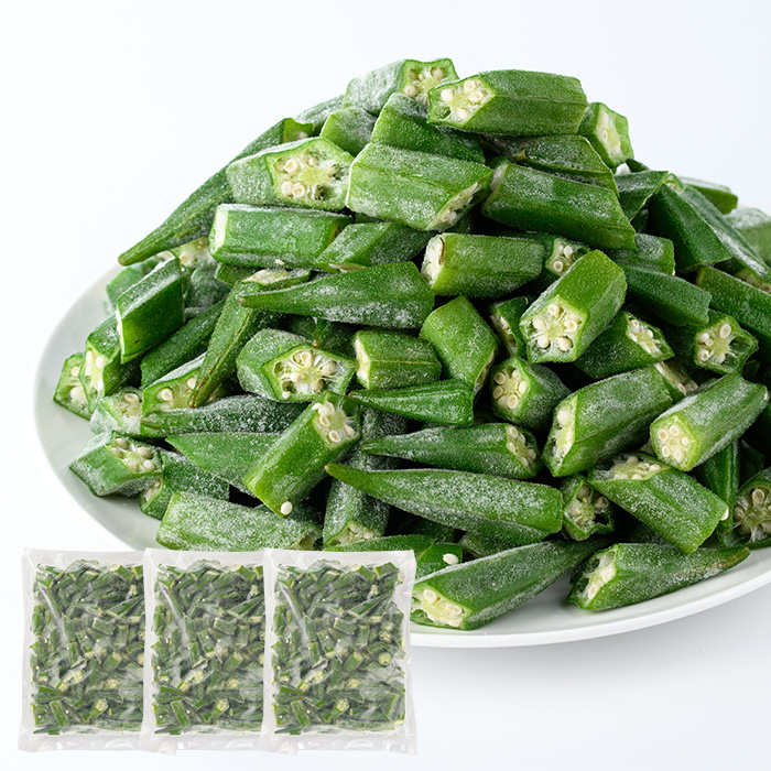 冷凍 オクラ ハーフカット 500g×3P (オリエンタルアグリ/010-2045) カットオクラ カット済みオクラ 冷凍野菜 国産 冷凍 カット 野菜 国産オクラ 鹿児島県産 大容量 まとめ買い お弁当 おかず 常備菜 簡単調理 野菜 おひたし 天ぷら