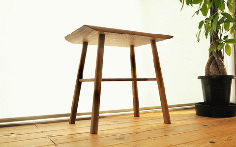 スツールテーブル「Tip stooltable」オーク材(さきやま木工/140-1216)
