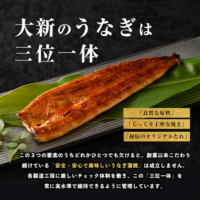 【鹿児島県産】うなぎ蒲焼じっくり焼きハーフカット約70g×4枚 化粧箱入り(大新/017-1901) 鰻 ウナギ 蒲焼 国産 丑の日 うな重 無頭 ギフト プレゼント 贈り物 贈答 惣菜 総菜 小分け レンジ 簡単 蒲焼き ハーフサイズ 冷凍 鹿児島県産