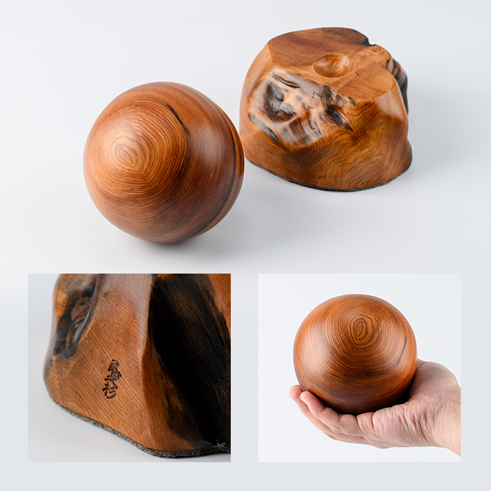 ドラマ「イチケイのカラス」の美術で使用された【屋久杉で創った】幸せを呼ぶ長寿玉(高橋工芸/IB074-009)