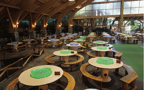 【いぶすき唐船峡】そうめん流しお食事家族チケット4枚組(指宿市営唐船峡そうめん流し/026-1031)