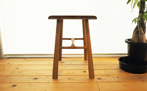 スツールテーブル「Tip stooltable」オーク材(さきやま木工/140-1216)