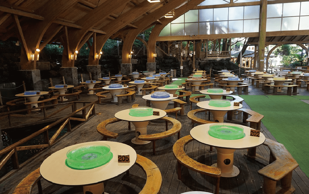 【いぶすき唐船峡】そうめん流しお食事ペアチケット(指宿市営唐船峡そうめん流し/013-1030)