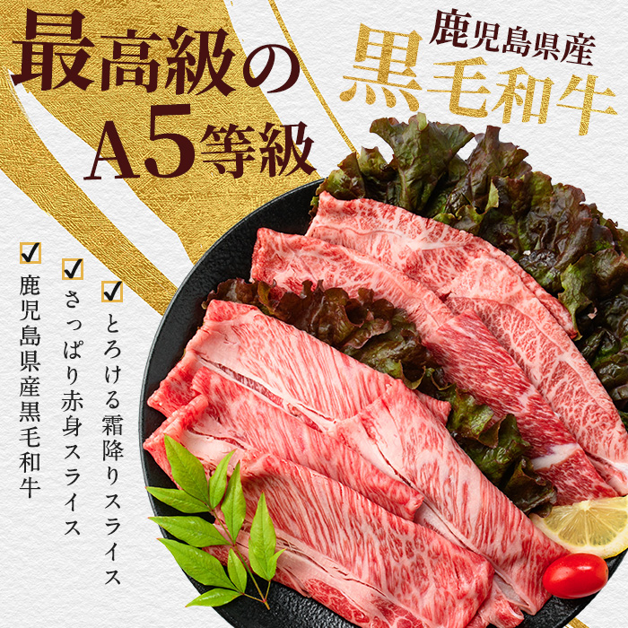 A5等級鹿児島県産黒毛和牛2種のスライスセット400g(カミチク/A-409)