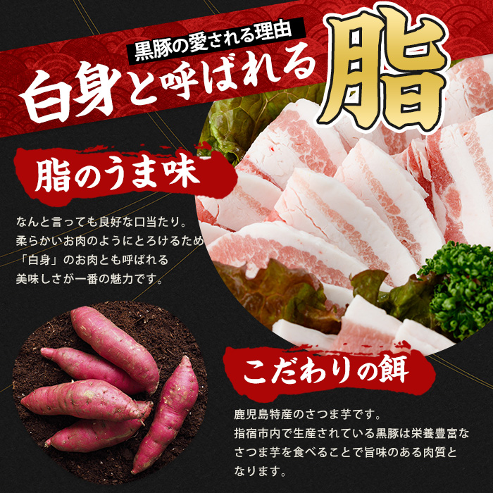 【指宿産かごしま黒豚】焼肉バラエティセット1kg(岡村商店/A-366)