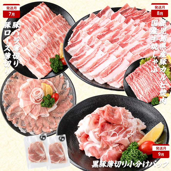 【2026年発送 先行予約】【全１２回定期便】鹿児島自慢の 豚 ・ 牛 ・ うなぎ まんぷく 定期便 (水迫畜産/Z100-1773)