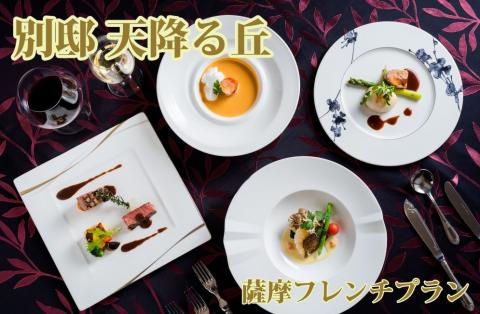 ＜1泊2食付きペア宿泊券＞別邸 天降る丘 薩摩フレンチプラン(天降る丘/270-1161)