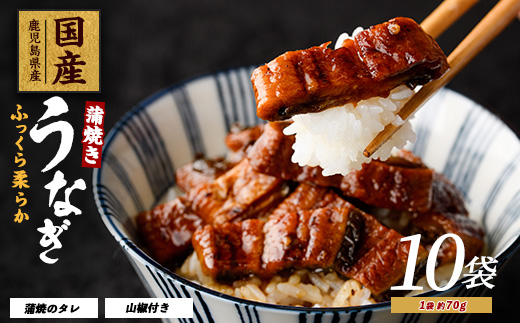 【鹿児島県産】うなぎ蒲焼じっくり焼き きざみ約70g×10袋 化粧箱入り(大新/022-1902) 鰻 ウナギ 蒲焼 国産 丑の日 うな丼 どんぶり ご飯のお供 ごはんのおとも ギフト プレゼント 贈り物 贈答 惣菜 総菜 小分け レンジ 簡単 蒲焼き きざみ きざみ鰻 きざみうなぎ 冷凍 鹿児島県産