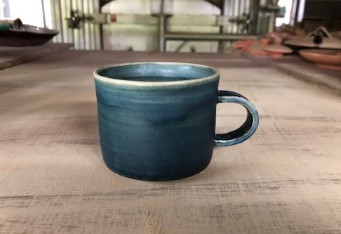 ココロの器をカタチに…デニムマグカップ(インディゴブルー)(長太郎焼/A-221) 黒薩摩焼 工芸品 工芸 手作り 陶芸品 焼物 陶器 陶磁器 マグカップ 食器 生活雑貨