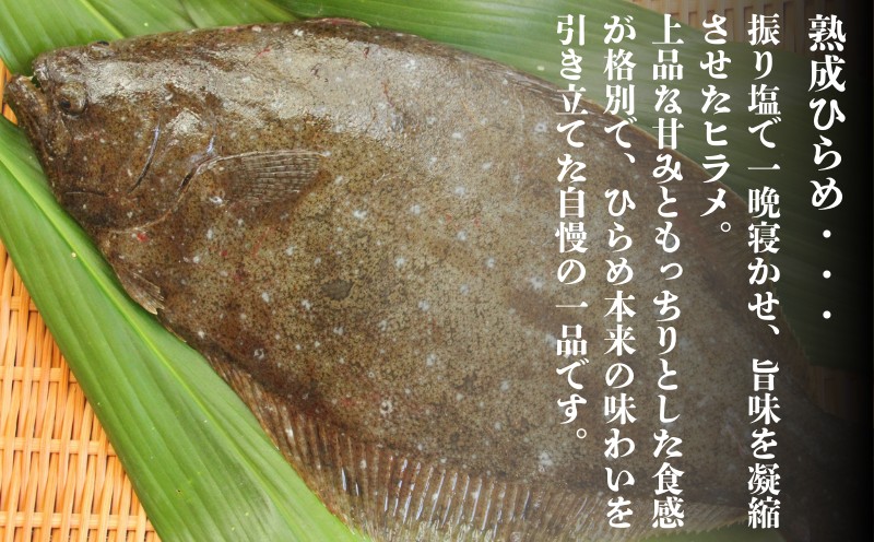 A1-7601／熟成ヒラメ 冷凍ロイン（200g以上×1P）