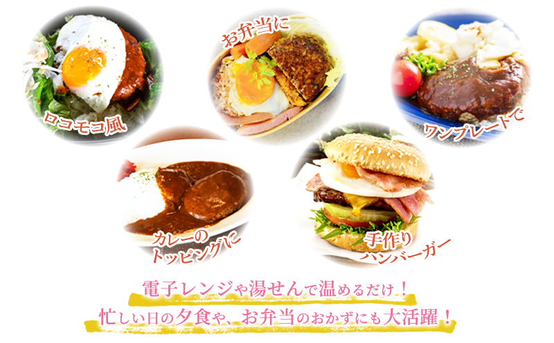 W-0408／鹿児島県産 桜島美湯豚　デミグラスソース ハンバーグ 150g×4個