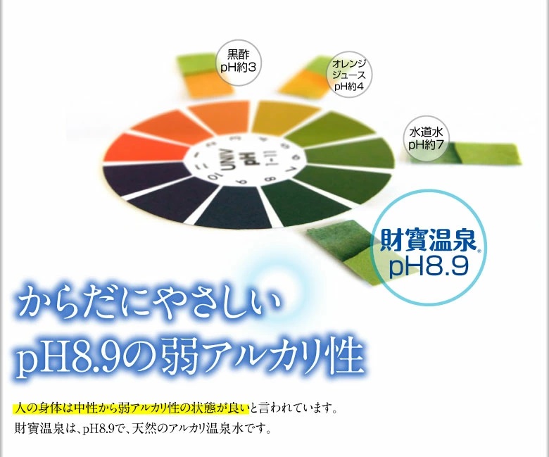 C3-22136／【 定期便 】 3回届け ・ 天然アルカリ温泉水 財寶温泉 ホワイトデザイン 500ml×40本