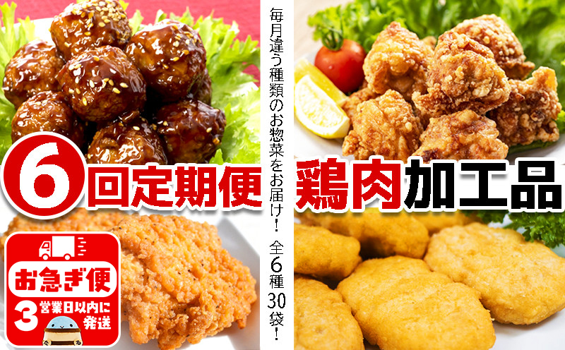H8-2101／【6回定期便】鶏肉加工品　惣菜定期便