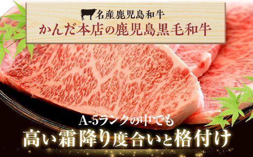 JS-804 鹿児島県産黒毛和牛ｻｰﾛｲﾝｽﾃｰｷ･すき焼きAｾｯﾄ 名産鹿児島和牛かんだ本店